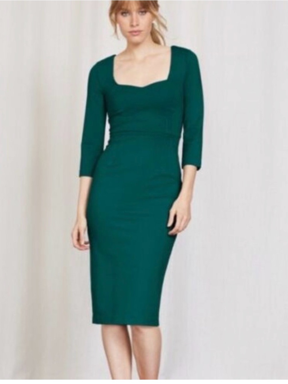 Boden Emerald Green Square-Neck Sheath Dress - Women